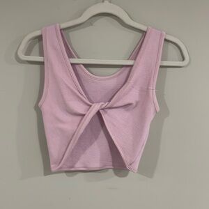 Pink tank top that can be worn two ways
